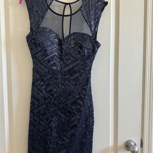 Blue sequence dress